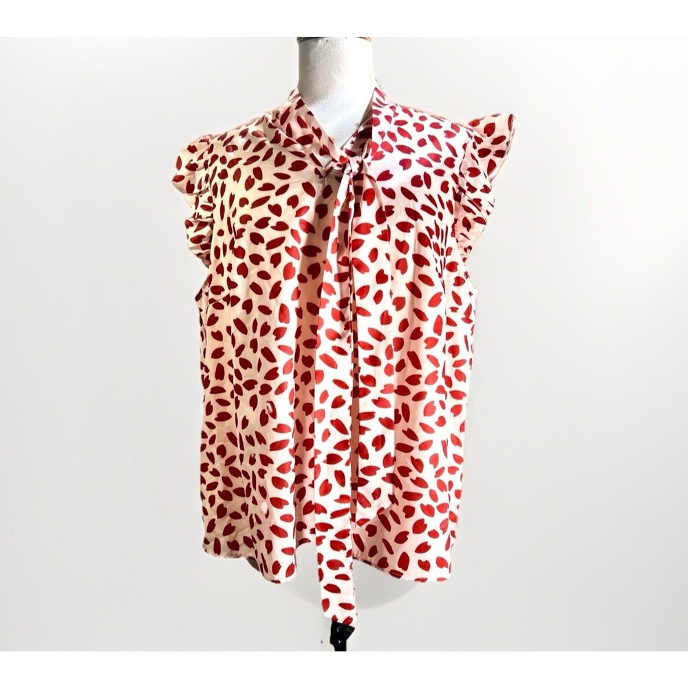 Emery Rose Blouse Size 2XL Women's Modern Abstract Corporate Chic Sleeveless Top